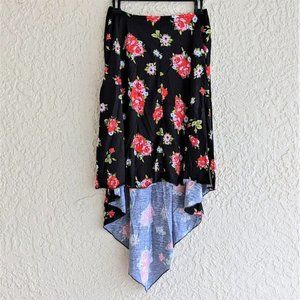 Asymmetrical High-Low Floral Skirt (NWT)